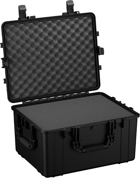 Condition 1 25" Large Heavy-Duty Protective Waterproof Hard Case, Model 024, Portable Storage Box with Customizable Foam, Camera, Tool, Hunting, Made in USA, 24.27"x19.40"x13.57" Black