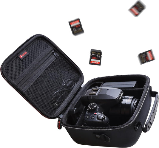 Hard Camera Case Bag Compatible with Canon EOS Rebel T7/T100/T6/R50/R6 or Kodak Pixpro AZ405/AZ425/AZ255/AZ401/AZ252/AZ528 DSLR Camera,for Canon Sony Kodak Panasonic Nikon Mirrorless Camera,Black