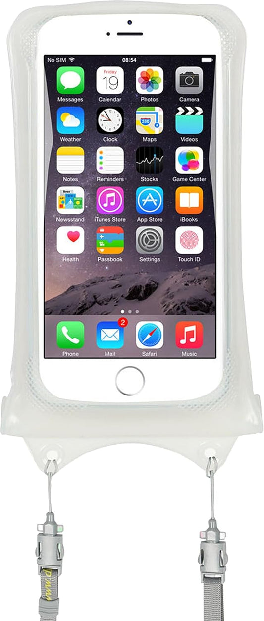 AquaVault 100% Waterproof Floating Smart Phone Case & Money Pouch - Fits All Phones - Made from Premium Heavy Duty PVC for Added Drop Protection - Includes Adjustable Neck Strap. White