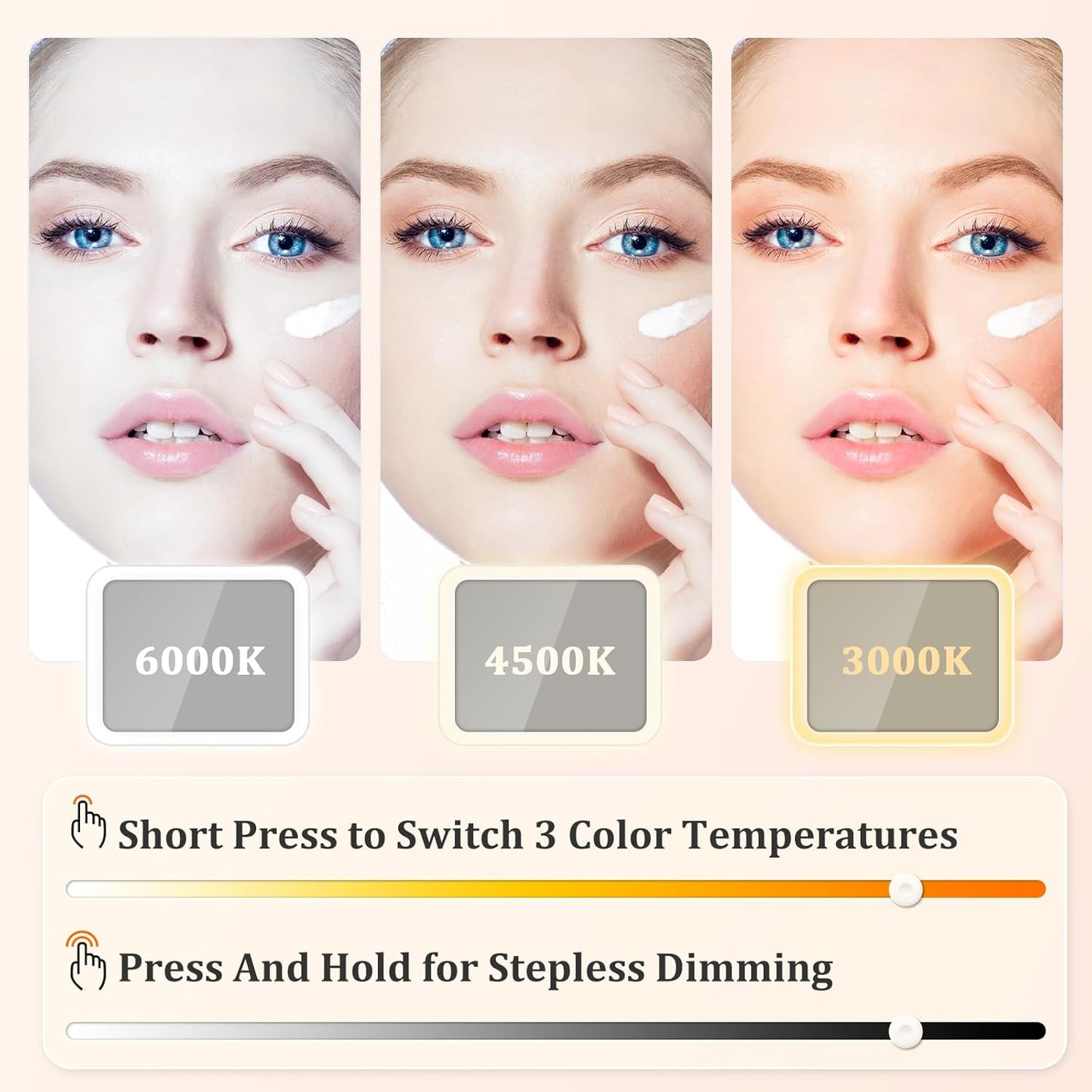 Makeup Bag with LED Mirror, [3 Color and Stepless Dimmable] Rechargeable LED Light for Makeup Bag Train Case with Brushes Storage Organizer, Travel Box Cosmetic Bag for Women - Pink