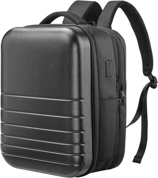 SOKOK Carry On Travel Backpack Waterproof Business Backpack Expandable with Laptop Compartment and Charging, Hardshell Computer Backpack for Men and Women, Graphite