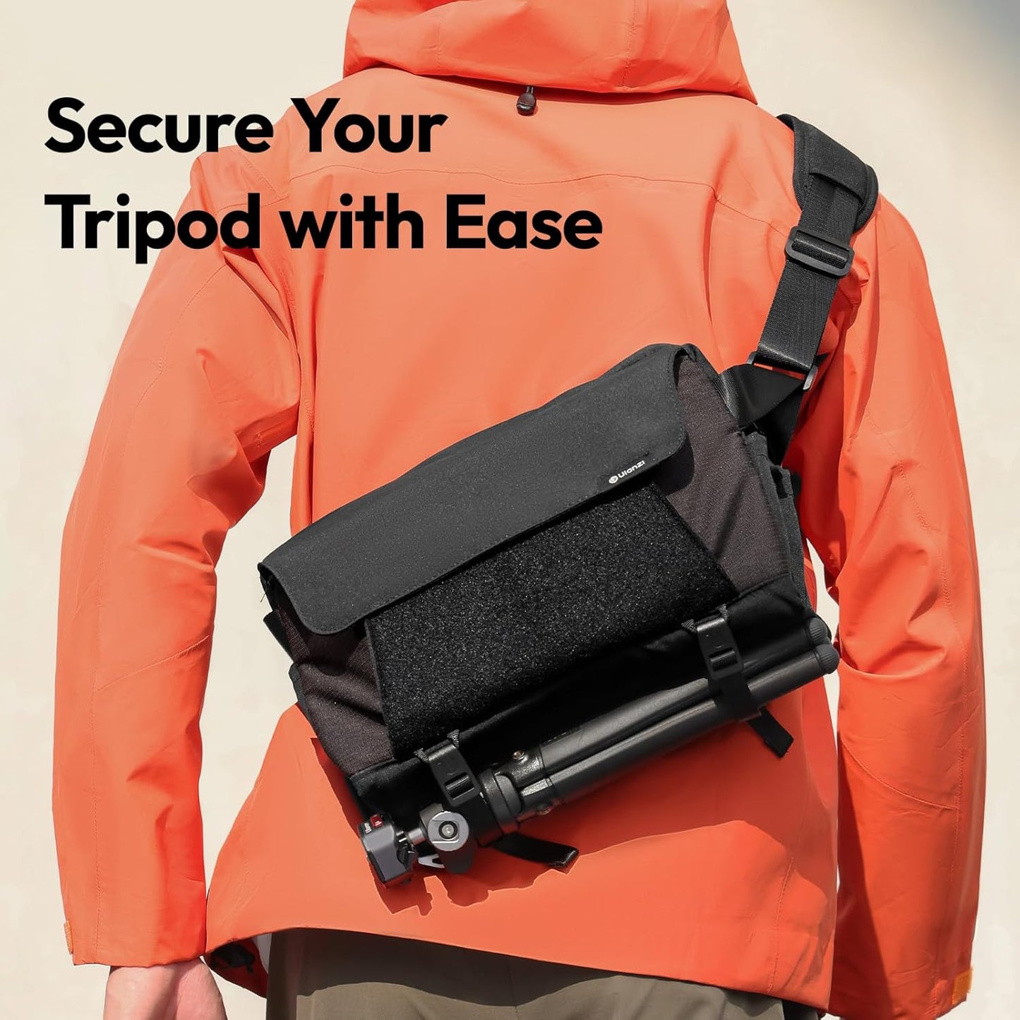 ULANZI BP11 8L Camera Sling Bag with Tripod Holder for Men Women, Lightweight Splash-proof DSLR/Mirrorless Anti-Theft Crossbody Bag for Travel Hiking Photography Customizable Front Pocket Camera Bag