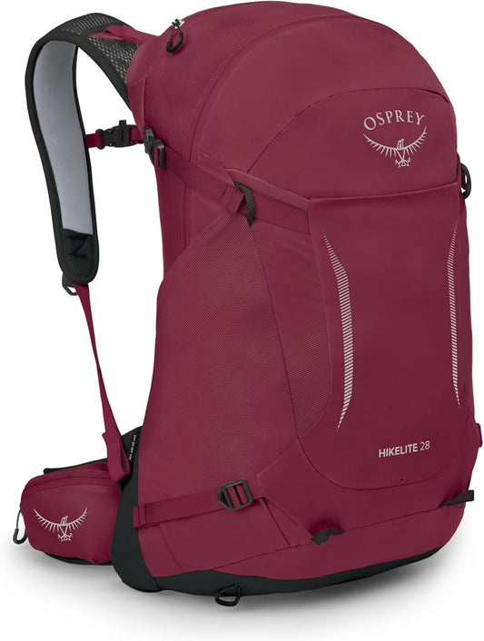 Osprey Hikelite 28L Unisex Hiking Backpack, Chameleon/Black, S/M