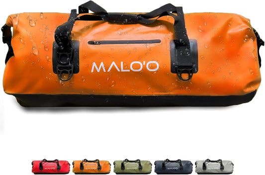 Malo'o Waterproof Dry Bag Duffel 40L/60L/100L, Roll Top Duffel Keeps Gear Dry for Kayaking, Rafting, Boating, Swimming, Camping, Hiking, Beach, Fishing - Internal & External Pockets and Molle Loops