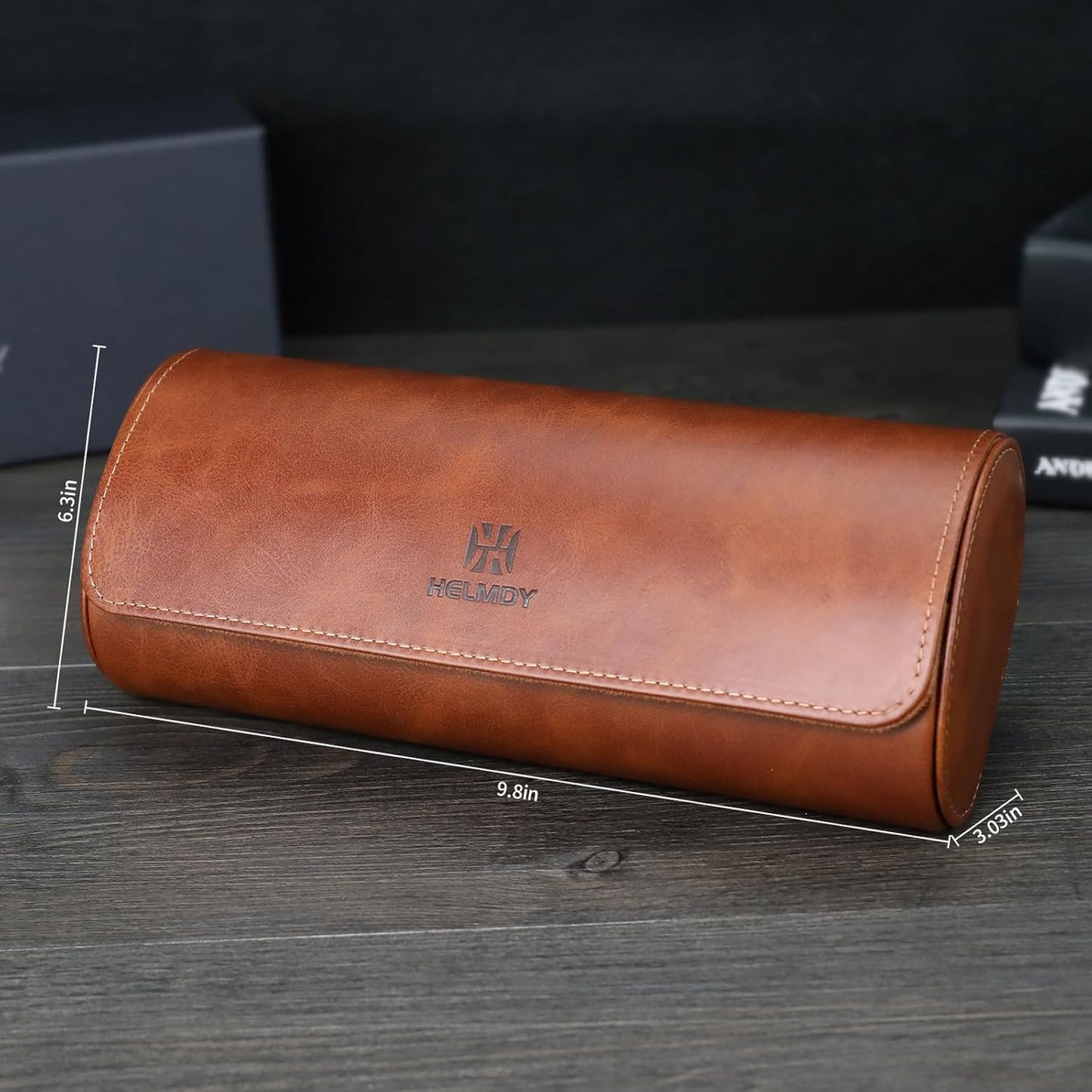 Watch Roll Travel Case for Men and Women: 3 Watch Travel Roll - Storage Box Organizer and Display Case for Wristwatches & Smart Watches up to 50mm (Brown)