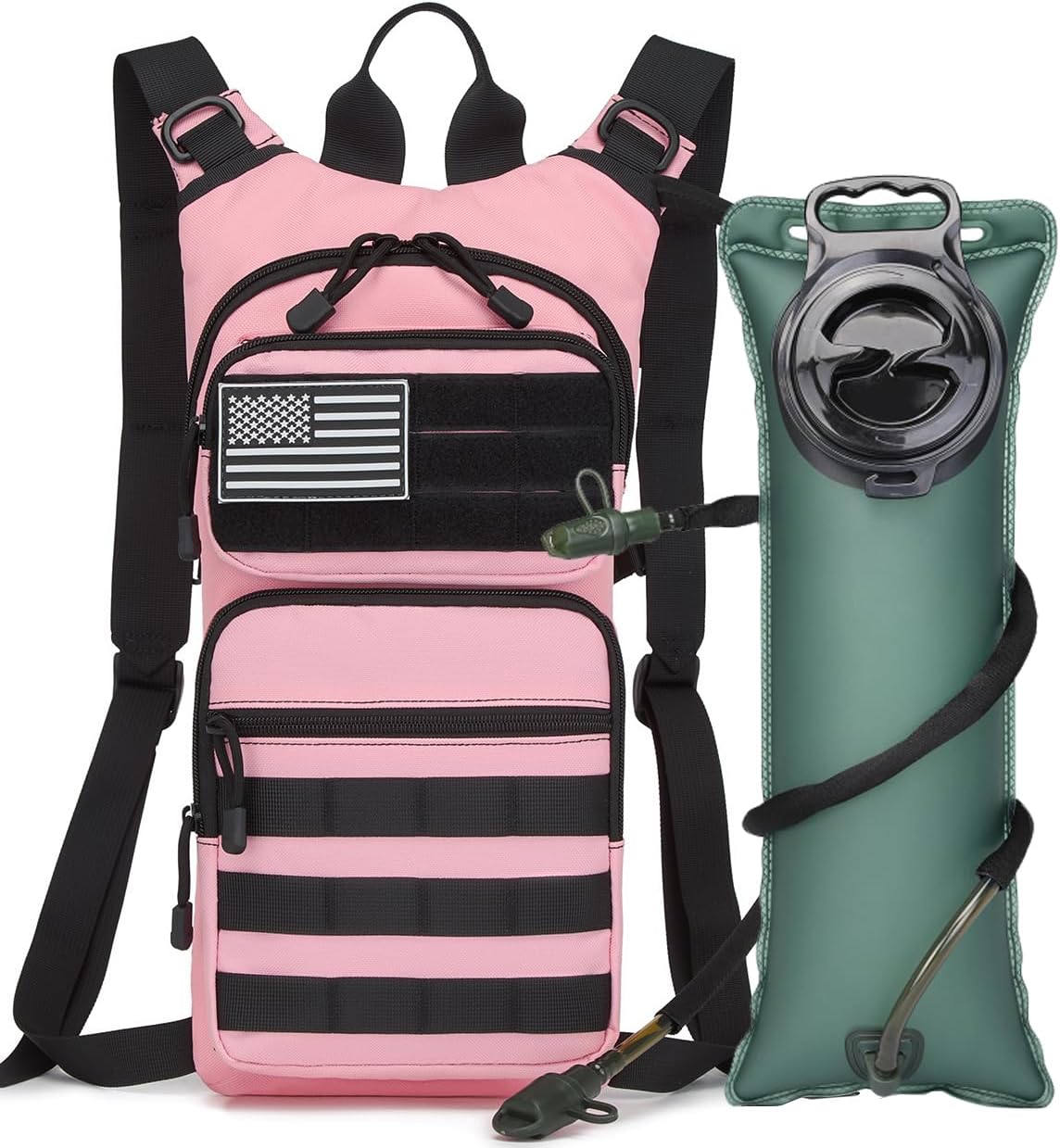 ATBP Insulated Water Hydration Pack Bag with 3L TPU Bladder Tactical Molle Hydration Backpack for Hiking Cycling Running