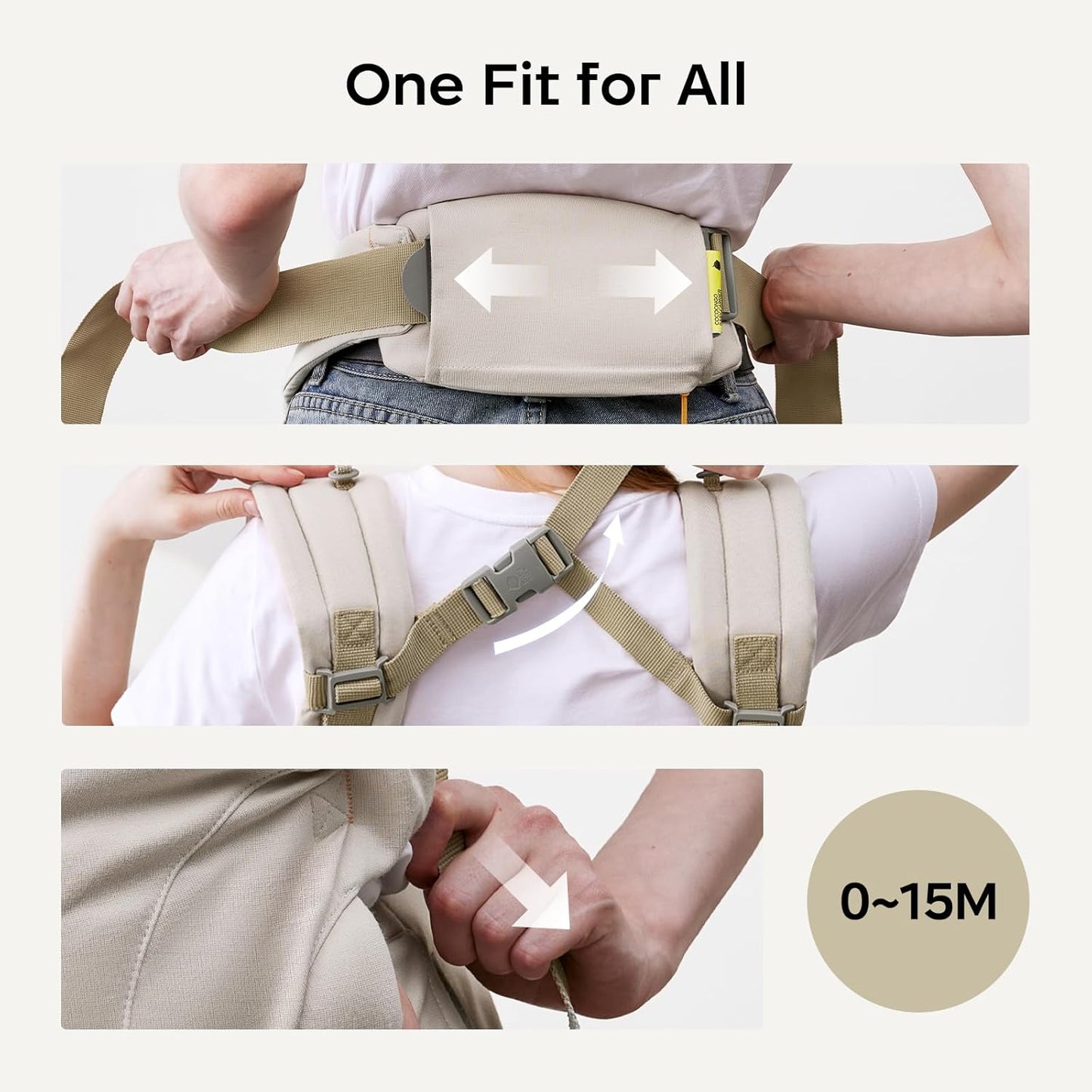 Bc Babycare CocoonGo Baby Carrier – CloudTouch Soft & Ergonomic Baby Carrier for 7–44 lbs | Easy to Wear, Adjustable Fit, Travel-Ready, Machine Washable (Olive Grove)