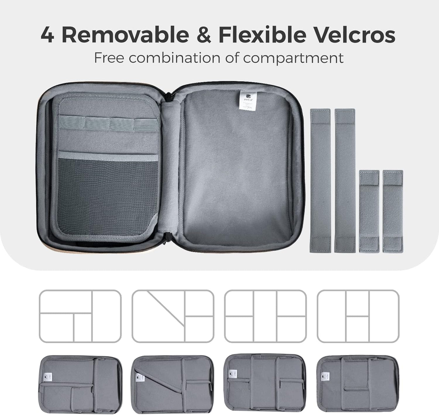 pack all Electronic Organizer Plus, Larger Capcity Cable Organizer Bag, Shockproof Carrying Case, Portable Cord Travel Organizer Storage Bag for Cables, Chargers, Phones, USB, SD Cards(Black)