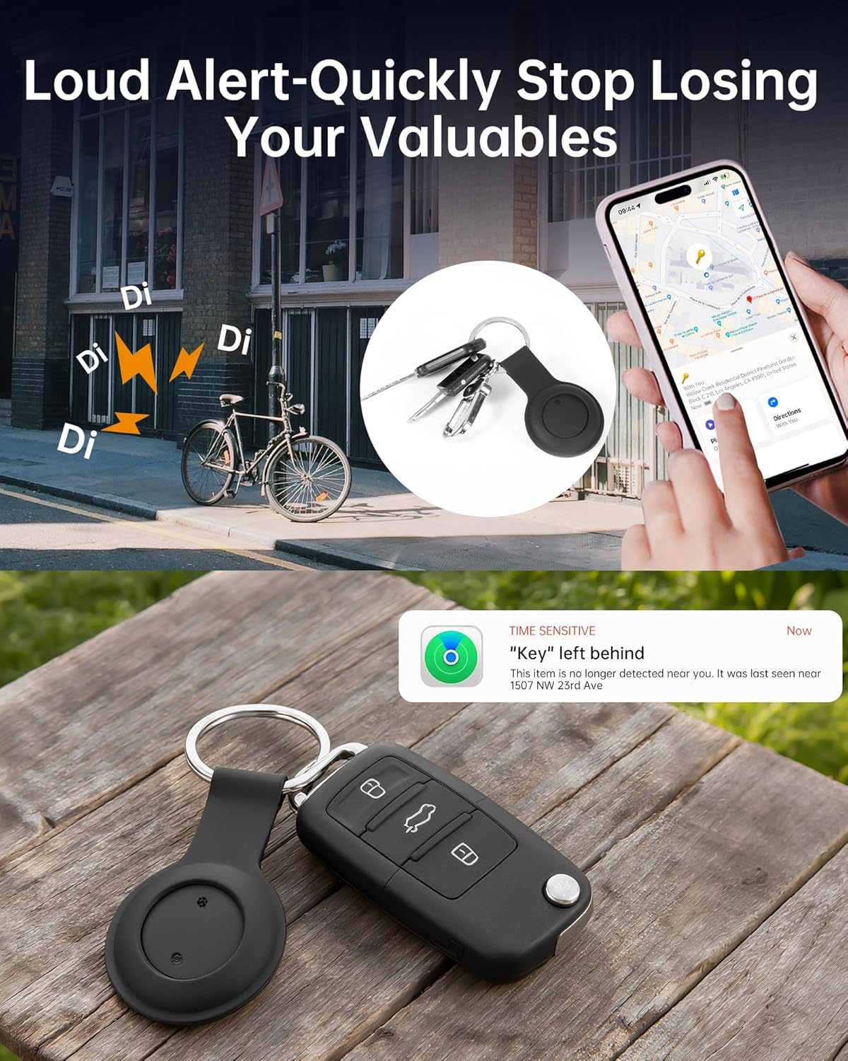 Bluetooth Tracker for AirTag with Keychain, Dual System Air Tracker Tag-for iOS & Android, Smart Tags Anti-Lost Tags, Waterproof Item Finder, Worldwide Smart Location Tag for Keys (Android & iOS)