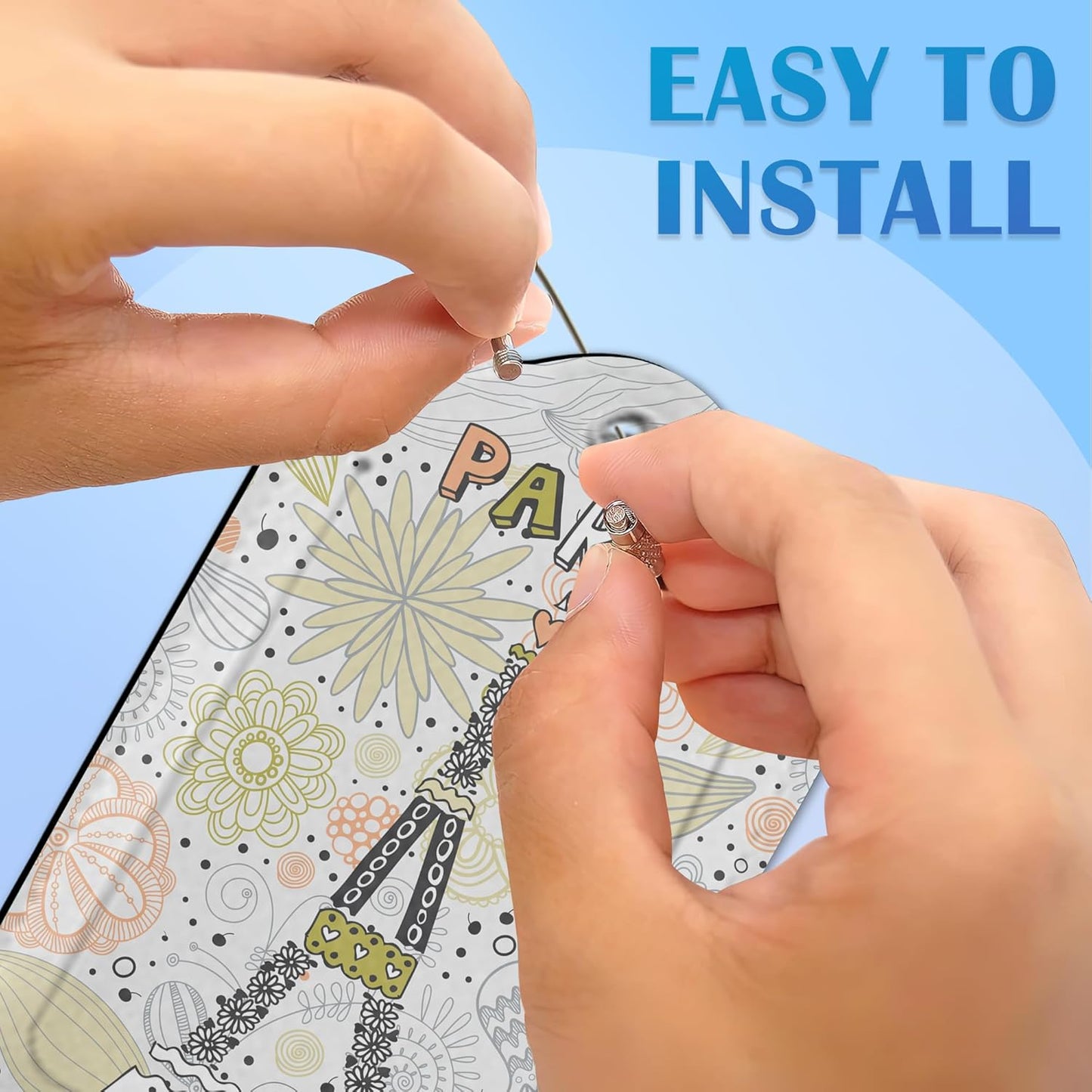 2 Pack Funny Luggage Tags with for Suitcases, Vintage Eiffel Towe Paris PU Leather Luggage Tag Accessories Privacy Cover ID Label with Stainless Steel Loop for Travel Bag for Women Girls Teens