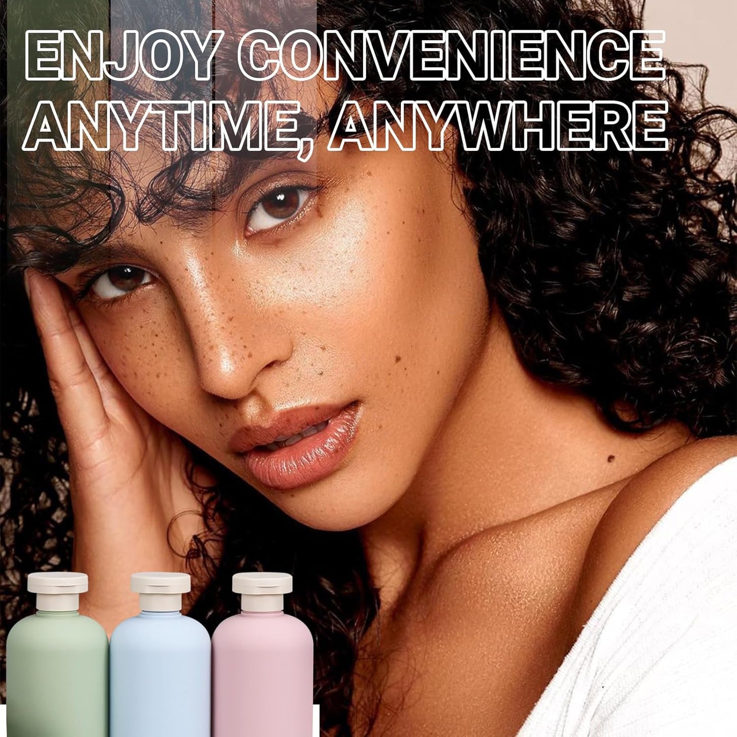 ASEVAT 6.7 oz Plastic Leak Proof Travel Bottles for Toiletries, Plastic Travel Size Containers, Shampoo and Conditioner Bottles Refillable Squeeze Bottle for Lotion, Body Wash (3Pcs)