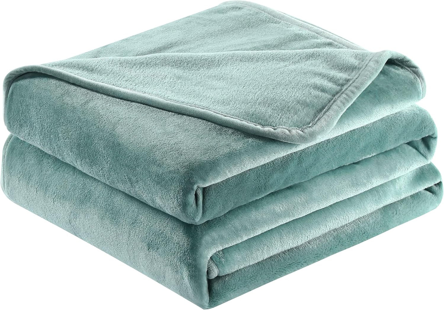 Surii Home Luxury Microfiber Flannel Blanket, Super Soft, Warm, Cozy, Fluffy, and Breathable, Perfect Throws for Bed, Couch, Sofa, for All Season Use. 350GSM Travel Size 50x60 Inches(Turquoise Blue)