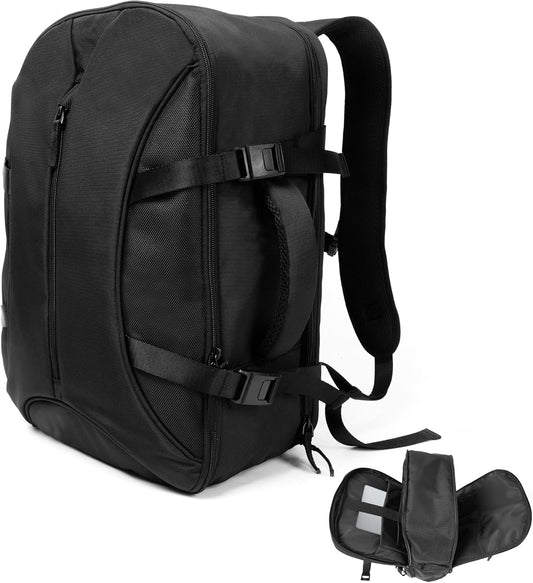 TSA-Friendly Travel Backpack with Laptop Compartment, 30L Carry-On Backpack for Men & Women, 180° Lay-Flat Design, Waterproof & Durable 1000D Oxford, Fits 15.6" Laptop