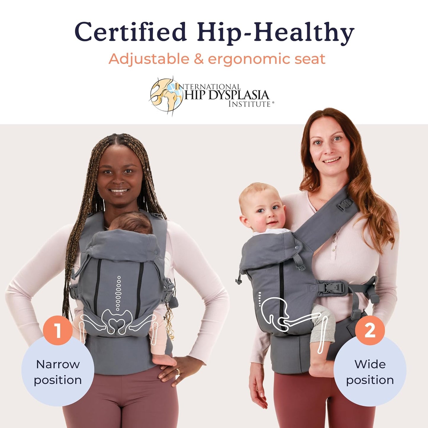 Beco 8 Baby Carrier from Newborn to Toddler (7-45lbs) - All in 1 Hybrid Front, Hip and Backpack Style Carrier with Breathable, Cooling Mesh - Dark Grey