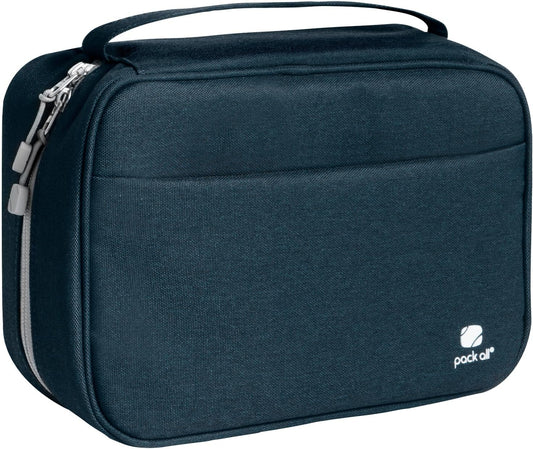 pack all Electronic Organizer Plus, Larger Capcity Cable Organizer Bag, Shockproof Carrying Case, Portable Cord Travel Organizer Storage Bag for Cables, Chargers, Phones, USB, SD Cards(Navy Blue)