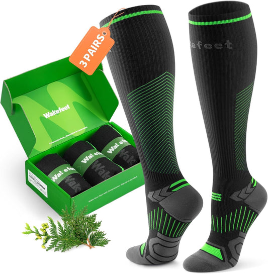 Compression Socks for Women Men 3 Pairs, Compression Stockings, Fragrance Flight Socks for Travelling Sitting