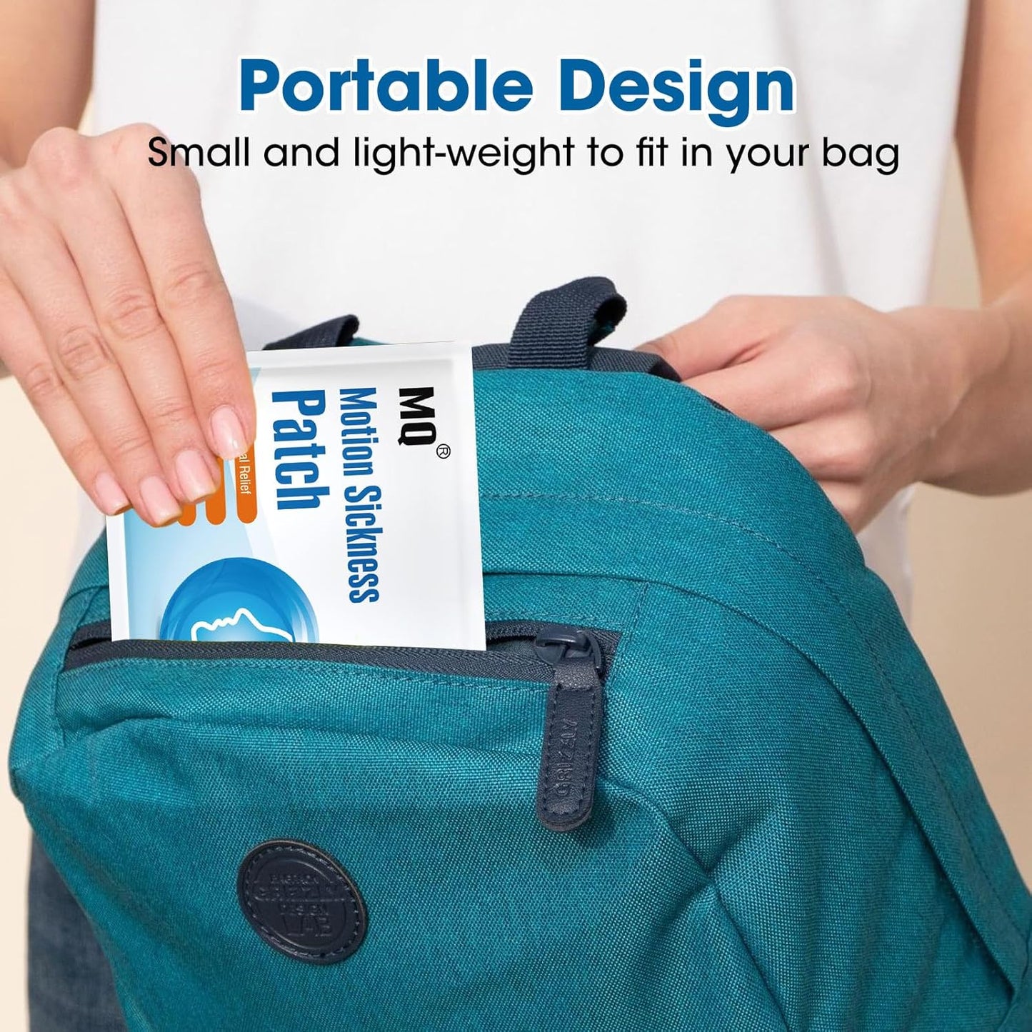 MQ Motion Sickness Patch,30 Count,Non Drowsy Sea Sickness Patches Behind Ear for Cruise Ship Travel, Waterproof Car Sick Patches Fast Acting & Long Last 72H