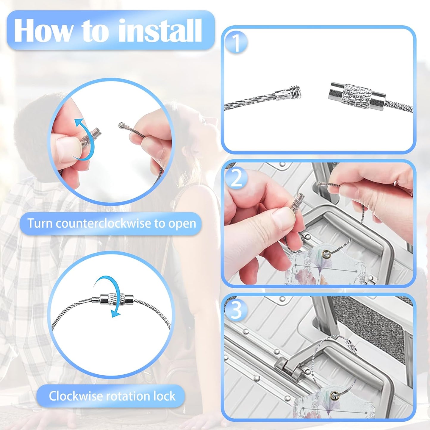 Set of 2 Watercolor Flowers, Paisley Rose Luggage Tags for Suitcases, Leather Suitcase Tag Name Identifiers Labels for Travel Bag Baggage Backpack