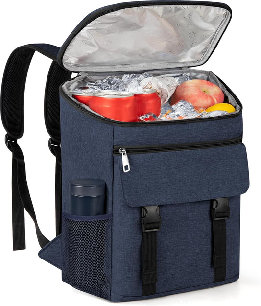 Cooler Backpack Soft Insulated Leak Proof 50 Cans Insulated Backpack Cooler Portable Picnic Camping Beach Hiking BBQ Lunch Backpack for Men and Women - Blue