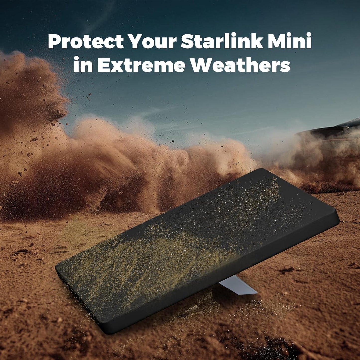 Starlink Mini Protective Cover Case, Starlink Mini Accessories Silicone Protective Case for Starlink Mini Dish Black