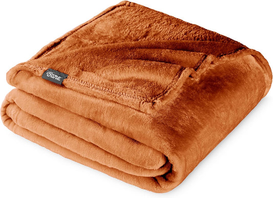 Bare Home Fleece Blanket - Twin/Twin Extra Long - Ultra-Soft Lightweight for Bed, Sofa, and Couch - Luxury Microplush - Cozy Warm Blanket (Twin/Twin XL, Sienna)