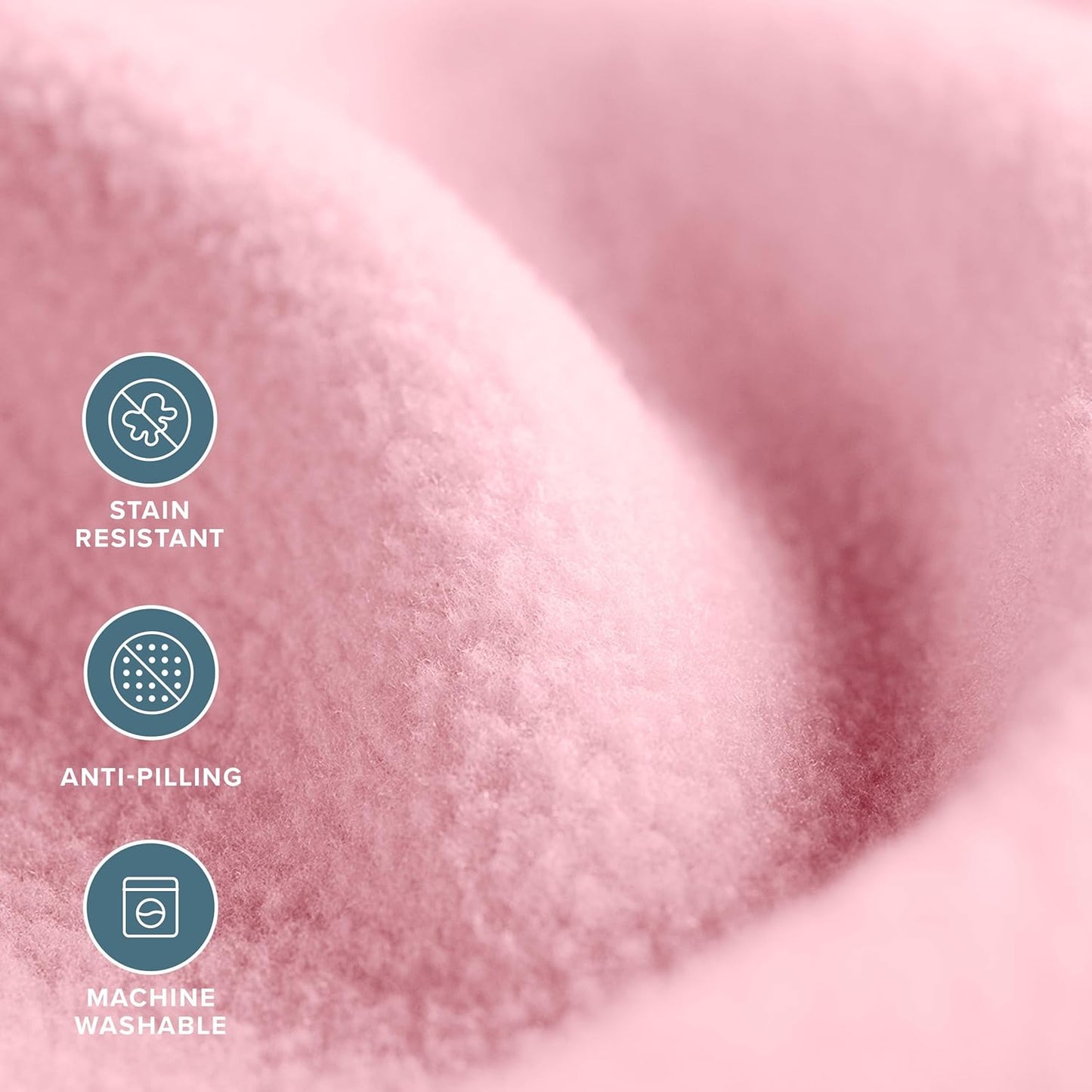 Bare Home Polar Fleece Blanket - Full/Queen - Light Pink - Warm & Cozy - Premium Fleece - Throw for Bed, Sofa, Camping, Travel and Cold Nights - Lightweight Blanket (Full/Queen, Light Pink)