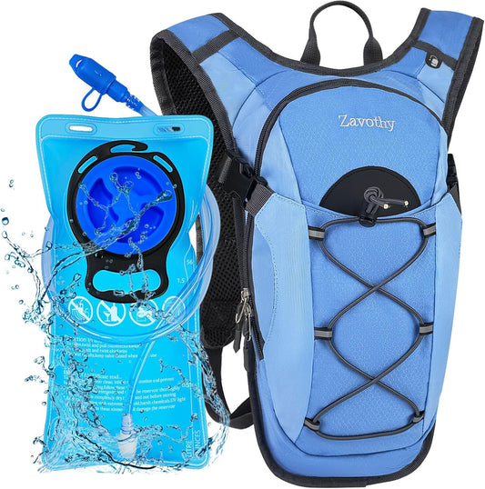 Zavothy Hydration Backpack with 2L Hydration Bladder Water Backpack for Hiking Hydration Pack for Running Cycling Hiking