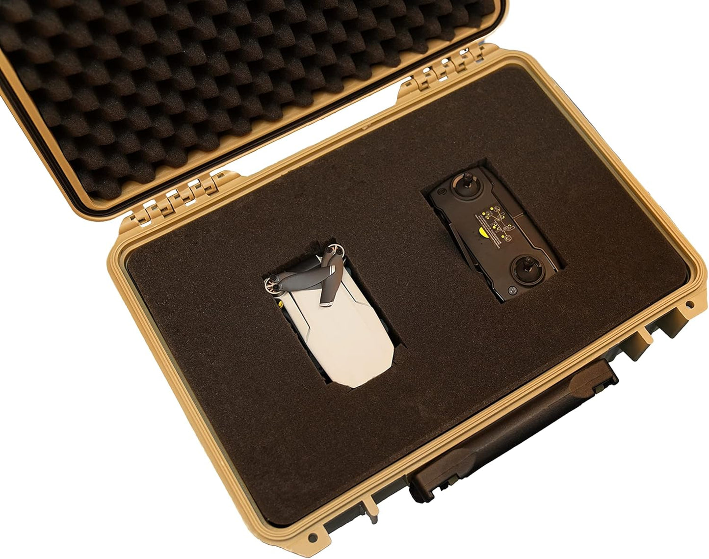 MEIJIA Portable IP67 Waterproof Protective Case, Hard Camera Case with customizable foam, Perfectly Protection of Camera, Drones, Pistols,Lens, Equipments, 18.5 x14.06x6.93inches(Desert Tan)