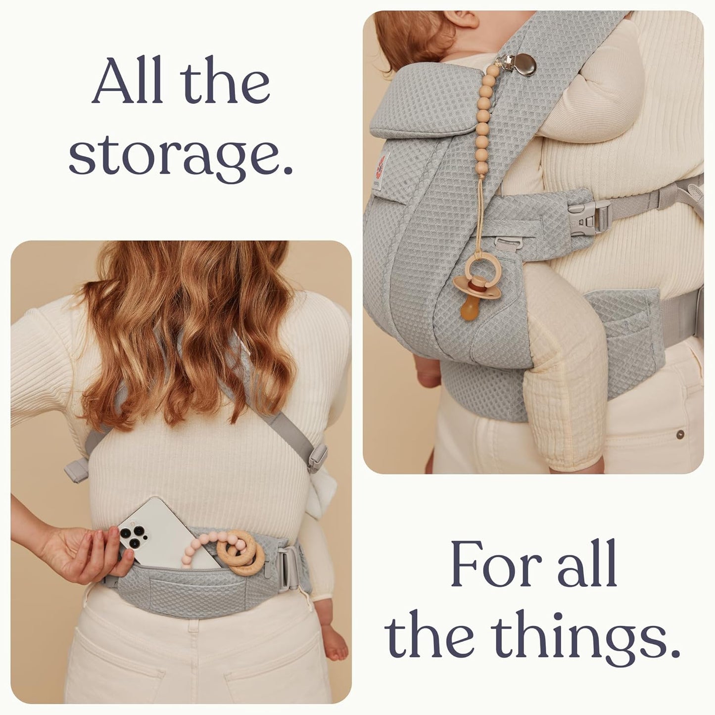 Ergobaby Omni Deluxe Baby Carrier Newborn to Toddler - Breathable Baby Carriers for Summer - All-Position Carrier with Enhanced Lumbar Support & Airflow (7-45 Pounds), Cotton, Midnight Blue