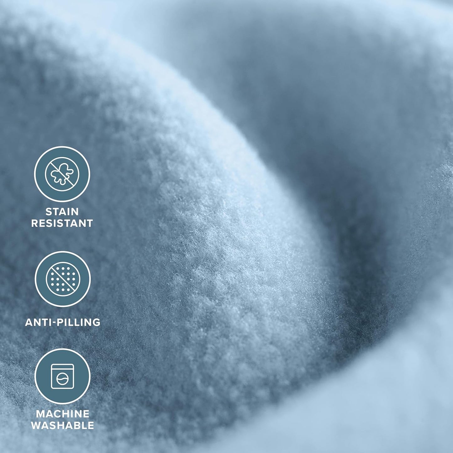 Bare Home Polar Fleece Blanket - King Size - Warm & Cozy - Premium Lightweight Blanket for Bed, Sofa, Camping, Travel & Cold Nights (Light Blue)