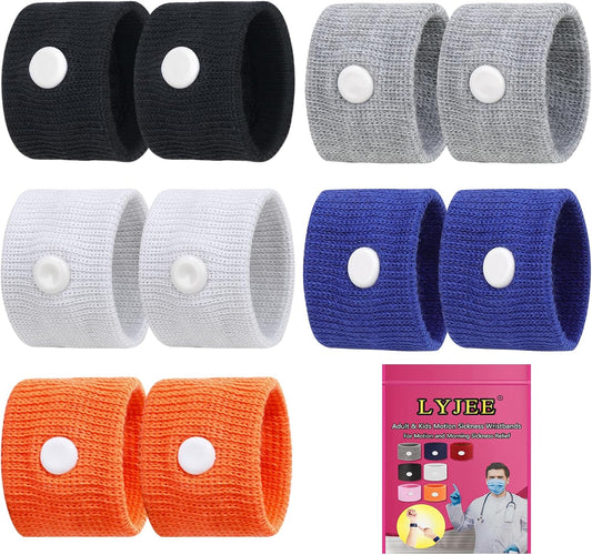 LYJEE Motion Sickness Bands for Adults and Kid Morning Sickness Relief Through Pressure Point Therapy Seasickness Wristband for Cruise Travel