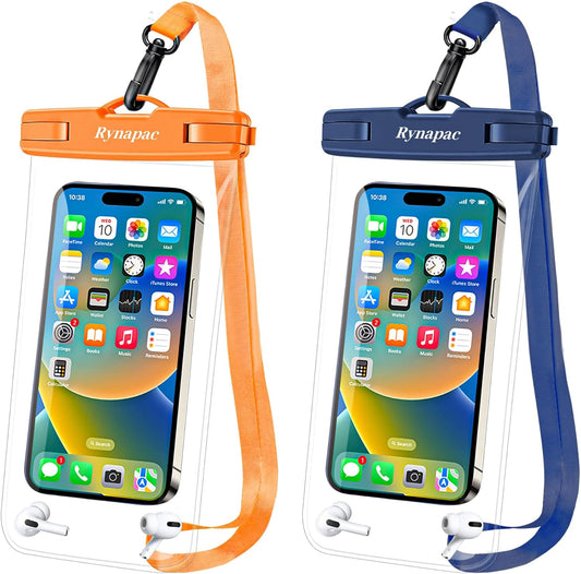 Waterproof Phone Pouch Bag - 8.5in Water Proof Cell Phone Case for Beach Travel Must Haves, Waterproof Phone Holder with Lanyard for iPhone 16 15 Pro Max Galaxy S24 S23 Ultra Pixel,Cruise Essentials