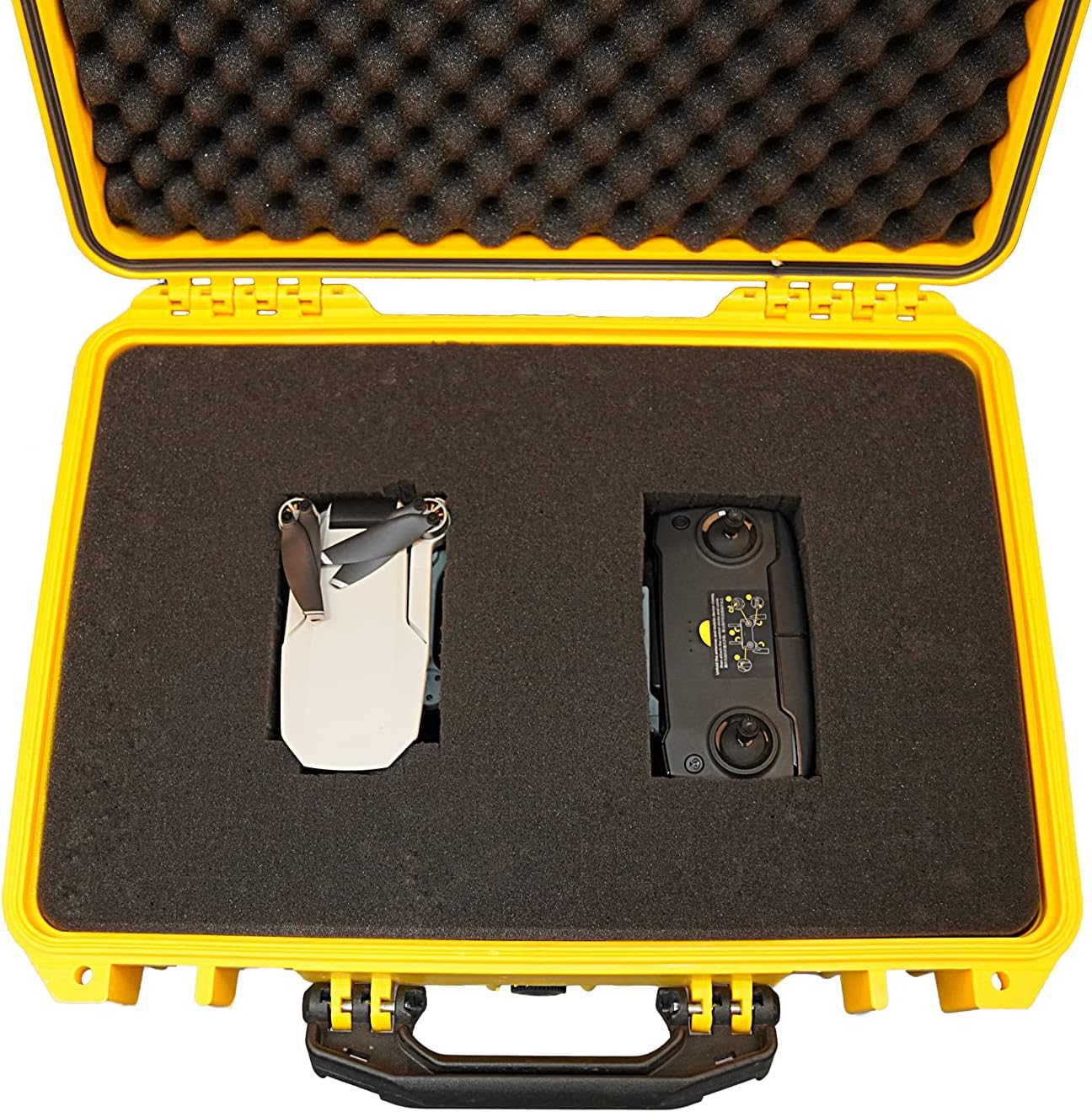 MEIJIA Portable Waterproof Hard Camera Case, Dry Case with Customizable Fit Foam, Protection for camera, drones,telescopes,18.5 x14.06x6.93inches(Yellow)