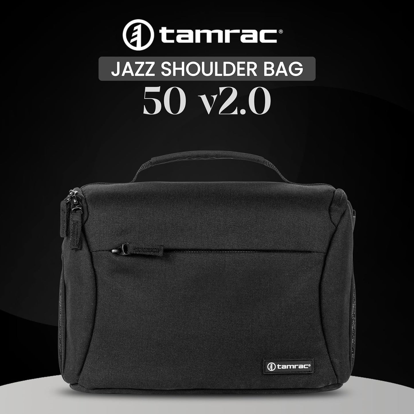 Tamrac Jazz 50 v2.0 Camera Bag for Photographers, Camera Case for Photography Accessories, Shoulder Bag for DSLR and Mirrorless Cameras, Crossbody Camera Bag, Travel Camera Carrying Case – Black