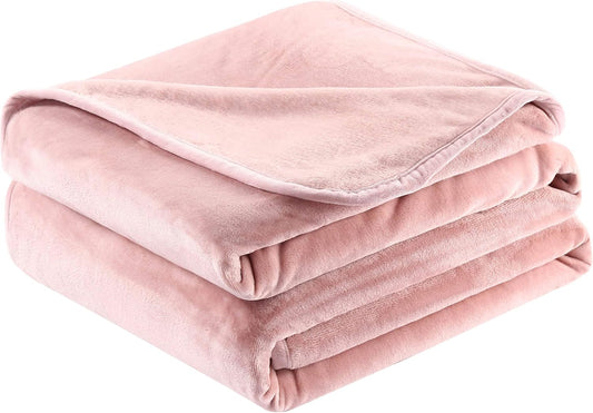 Surii Home Luxury Microfiber Flannel Blanket, Super Soft, Warm, Cozy, Fluffy, and Breathable, Perfect Throws for Bed, Couch, Sofa, for All Season Use. 350GSM Travel Size 50x60 Inches(Sepia Rose)