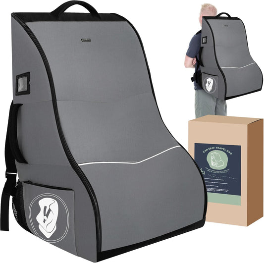 Car Seat Travel Bag for Airplane – Padded Carseat Backpack Carrier for Airport Travel – Fits Convertible & Booster Seats – Waterproof, Durable, Airline Approved – for Parents on the Go