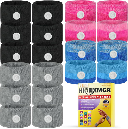 Motion Sickness bands/Acupressure Nausea Wristband For Nausea,Sea Sickness Wristbands for Natural Relief of Morning Sickness,Dizziness,Anxiety, Motion Sickness(Car, Sea, Flying Travel Sickness)