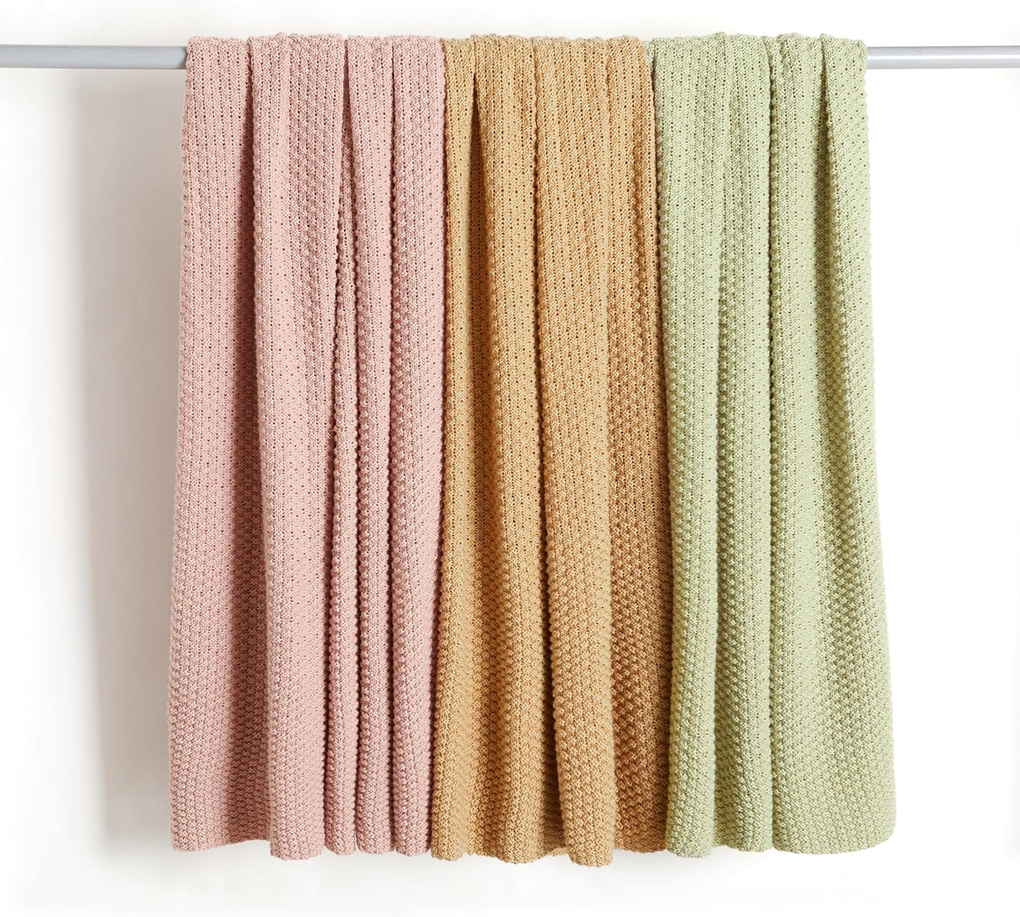 Amazon Basics Chunky Cable Knit Throw Blanket for Couch, Sofa, Bed, Lightweight Soft Cozy, Dusty Rose, 50"x 60"