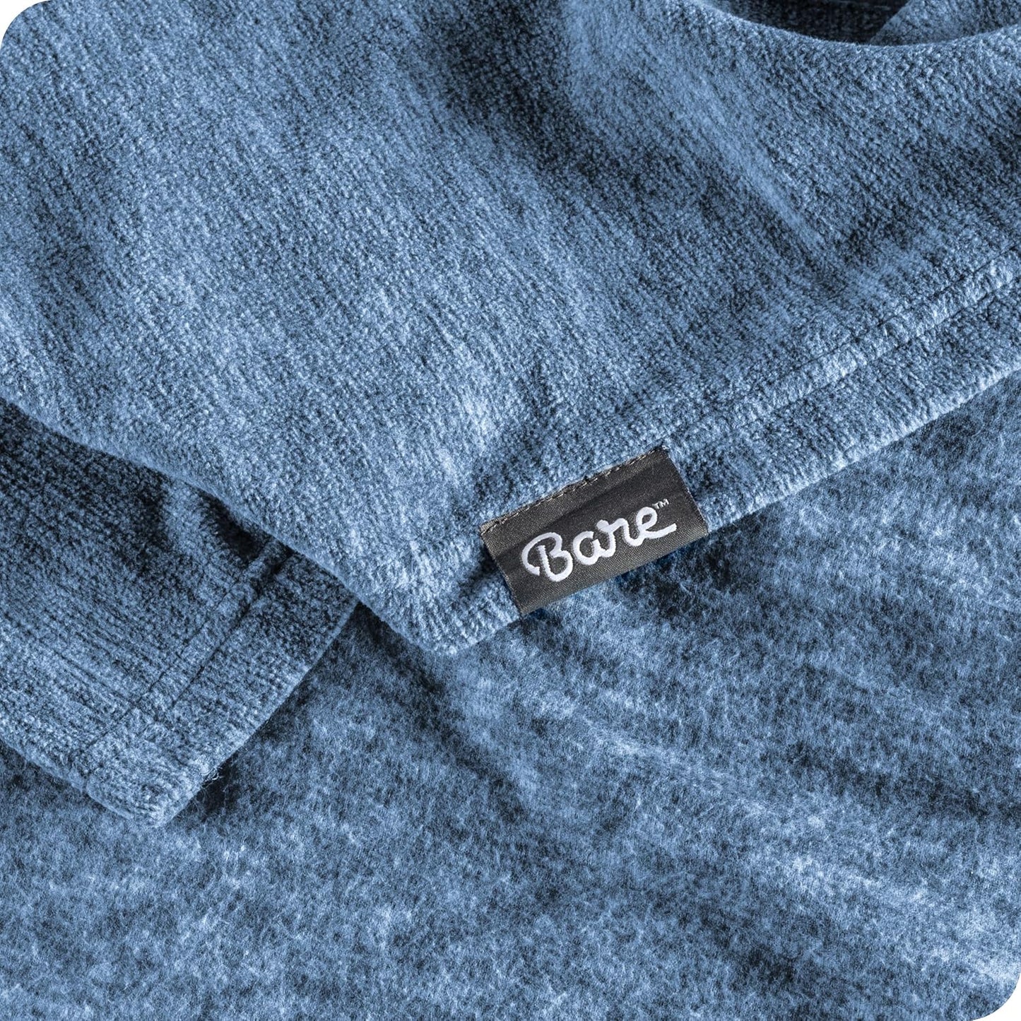 Bare Home Polar Fleece Blanket - Throw - Warm & Cozy - Premium Fleece for Bed, Sofa, Camping, Travel and Cold Nights - Lightweight Blanket (Throw, Heathered Dark Blue)